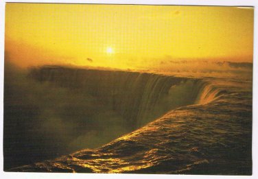 Ontario Postcard Niagara Falls December Sunrise Horseshoe Falls