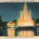 Postcard The Illuminated Fountain Lafontaine Park Montreal