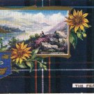 United Kingdom UK Scotland Postcard Fergusson Tartan Loch Voil Sunflowers