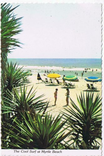 South Carolina Postcard Myrtle Beach Cool Surf Bathers