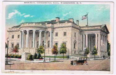 District Of Columbia DC Postcard Washington Memorial Continental Hall