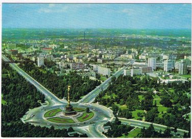 Germany Postcard Berlin Tiergarten Victory Column & Hansa Quarters