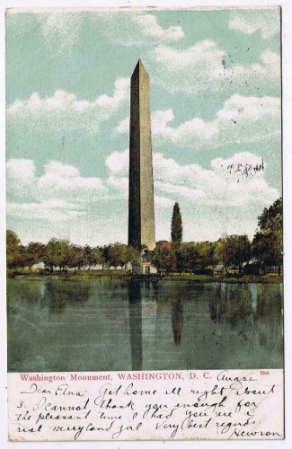 District Of Columbia DC Postcard Washington Monument 1906 Bosselman Germany