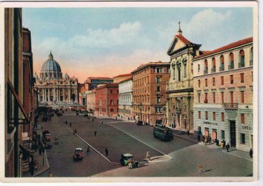 Italy Postcard Rome Reconciliation Street & St Peter