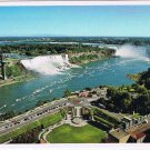 Ontario Postcard Niagara Falls American & Canadian Aerial View