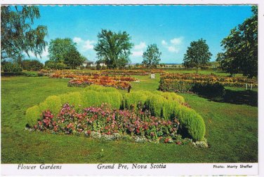 Nova Scotia Postcard Grand Pre Flower Garden