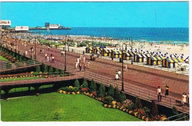 New Jersey Postcard Atlantic City Boardwalk Beach Ocean