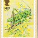 United Kingdom Postcard Stamps Insects 1985 29p Wart Biter Bush Cricket