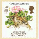 United Kingdom Postcard Stamps Nature Species At Risk 1986 34p Natterjack Toad