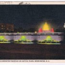 District Of Columbia DC Postcard Washington Illuminated Fountain Capitol Plaza