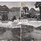Switzerland Postcard RPPC Lugano Multi View