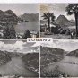 Switzerland Postcard RPPC Lugano Multi View