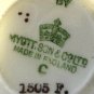 Myott & Sob Demitasse Cup & Saucer White Silver Lustre Leafs & Trim England