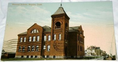 Saskatchewan Postcard RPPC Regina Normal School 1910 Valentine