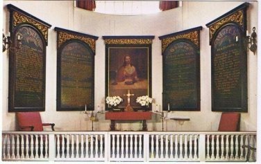 Paul Revere Postcard Old North Church Chancel Salem Street Bost