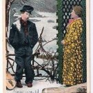 Comic Postcard Chop Lady Lamb Wood Fellow