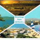 Israel Postcard Greetings From Israel Multi View Jerusalem Sea of Galilee Eilat