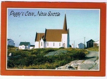 Peggy's Cove Nova Scotia Postcard St John's Anglican Church