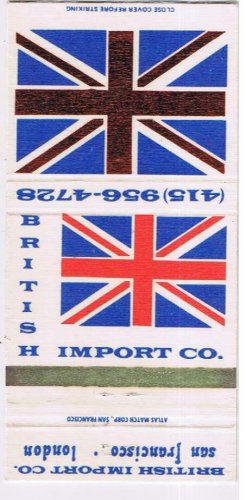 Matchbook Cover British Import Company San Francisco London