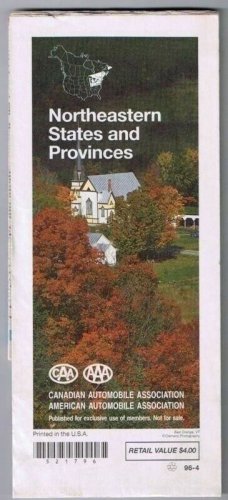 American Automobile Association Roadmap Northeastern States & Provinces CAA 1996