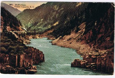 British Columbia Postcard CPR Canadian Pacific Railway Hells Gate Fraser Canyon
