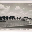 Ontario Postcard RPPC Morrisburg Bilmac Auto Court Mont & Brock RPO Cancel
