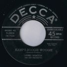 Lionel Hampton Hamp's Boogie Woogie 45 rpm Tempo's Boogie Canadian Pressiing