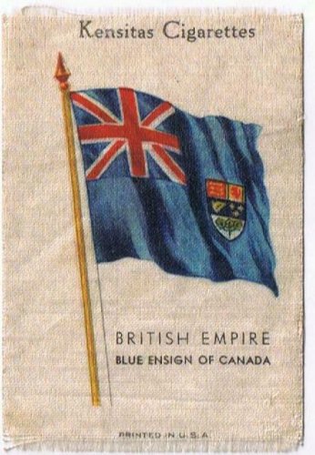 British Empire Blue Ensign Of Canada Flag Kensitas Cigarettes Silk Trade Card