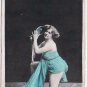 Postcard Lady Posing With Mirror