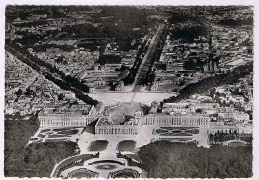 France Postcard RPPC Versailles Aerial View