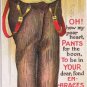 Postcard Embossed My Poor Heart Pants For Your Embraces