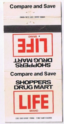 Matchbook Cover Shoppers Drug Mart Life Brand Compare & Save