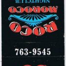 Matchbook Cover Roco Moroco Night Club Kelowna Britsh Columbia