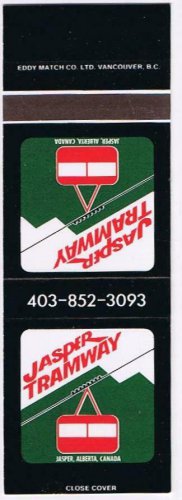Matchbook Cover Jasper Tramway Alberta