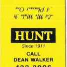 Matchbook Cover Hunt Real Estate Dean Walker