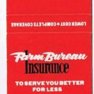 Matchbook Cover Farm Bureau Insurance Indianapolis Indiana