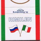 Matchbook Cover Rimilen Italian Restaurant St Petersburg Russia Pectopah Venice