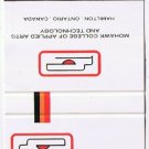 Matchbook Cover Mohawk College Hamilton Ontario 30 Strike