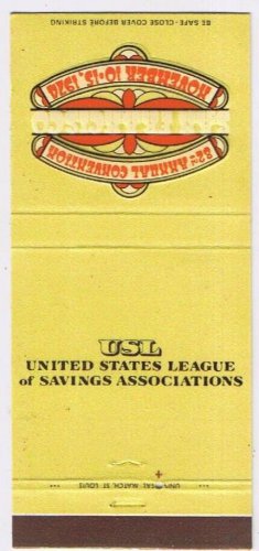 Matchbook Cover USL United States League Of Savings Associations