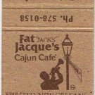 Matchbook Cover Fat Jacques Jacks Cajun Cafe Paragon Crossing St Pete Florida
