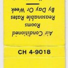 Matchbook Cover Hotel Roxy New York City NY