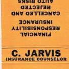 Matchbook Cover Jarvis & Associates Insurance Cleveland Ohio
