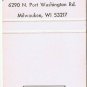 Matchbook Cover Wisconsin Restaurant Association Expo Milwaukee Wisconsin