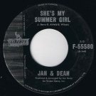 Jan & Dean She's My Summer Girl 45 rpm Surf City Canadian Pressing