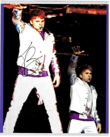 Justin Bieber Signed Photo 8x10 (Autograph) White Leather