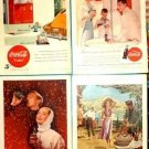 Coca Cola Coke Ads (4) 1948-1957 National Geographic Back Covers