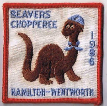 Scouts Canada Patch Beavers Chopperee 1986 Hamilton Wentworth
