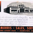 Hamilton Ontario Advertising Card Ink Blotter Szabo Motors Packard Morris