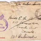 On Active Service Envelope Field Post Office Passed Censor Mark Salvation Army