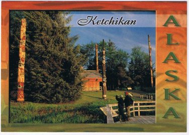 Alaska Postcard Ketchikan Totem Bight State Park